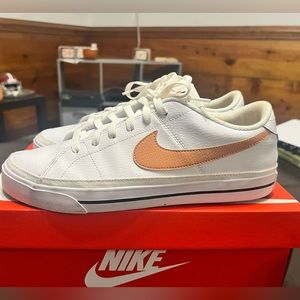 Men’s Nike Court Legacy, white, size 10.5.  Comes with original box.